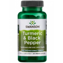Swanson uztura bagātinātājs Turmeric & Black Pepper (kurkuma ar melnajiem pipariem), 60 kaps.